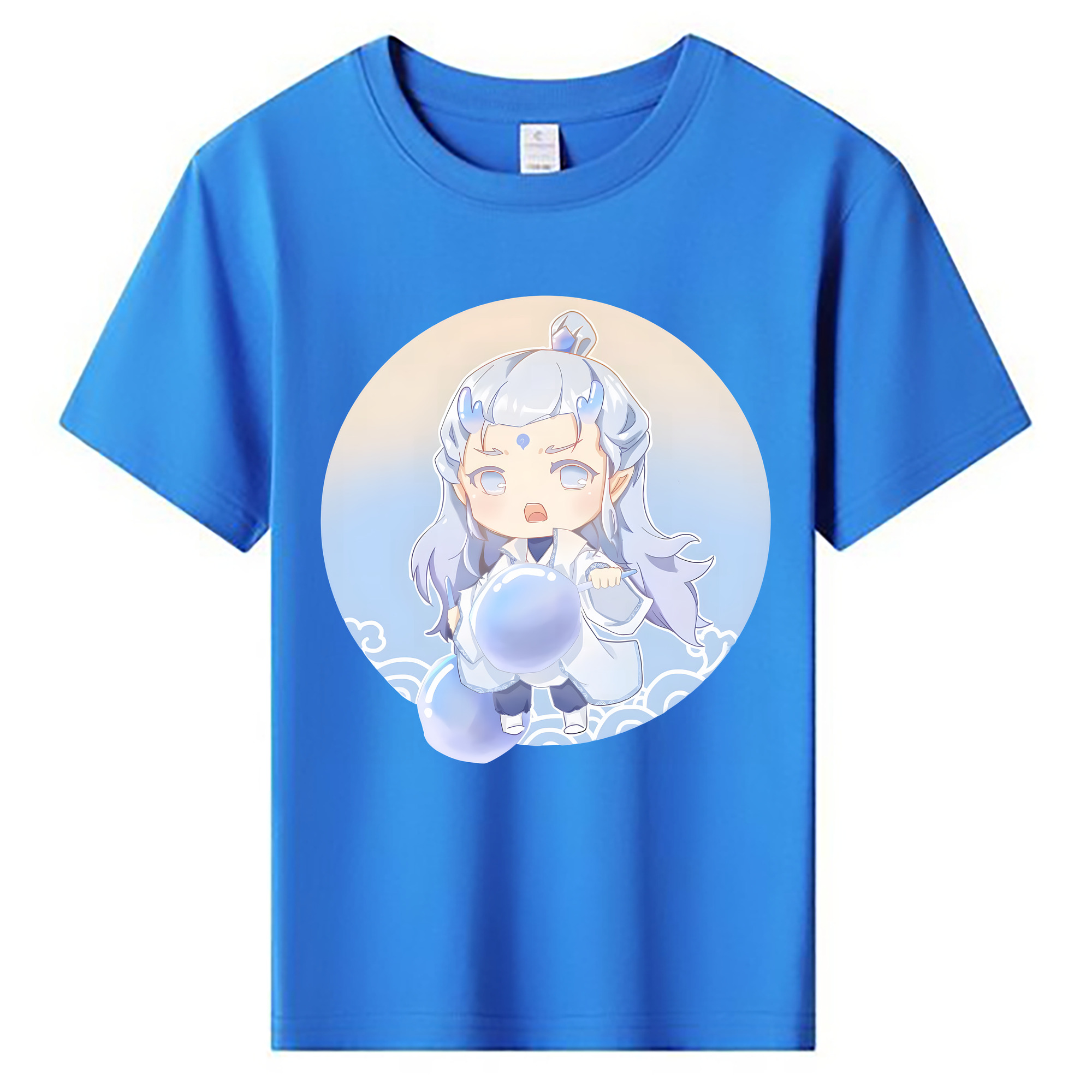 （画像用） Ne Zha 2 ナタ 魔童の大暴れ 綿100％キッズTシャツ（フロントプリント）